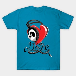 Listen to your heart - Panda Sal T-Shirt